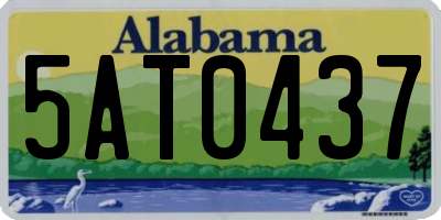 AL license plate 5AT0437