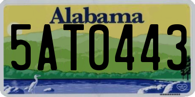 AL license plate 5AT0443