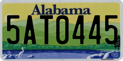 AL license plate 5AT0445