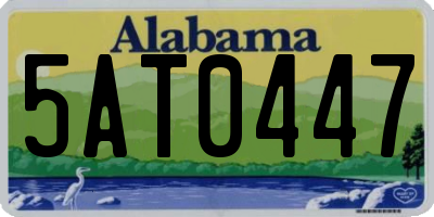AL license plate 5AT0447