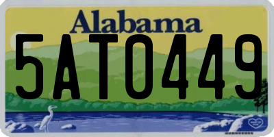 AL license plate 5AT0449