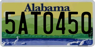 AL license plate 5AT0450