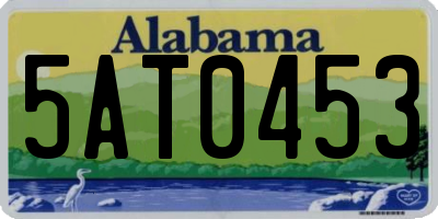 AL license plate 5AT0453
