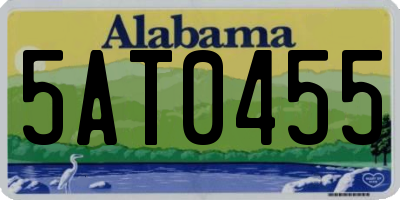 AL license plate 5AT0455