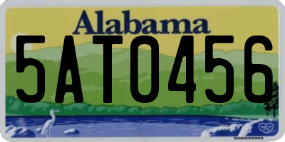 AL license plate 5AT0456