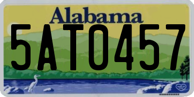 AL license plate 5AT0457
