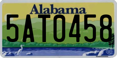AL license plate 5AT0458