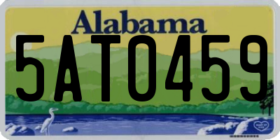 AL license plate 5AT0459