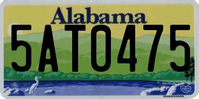 AL license plate 5AT0475