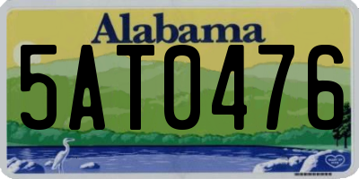 AL license plate 5AT0476
