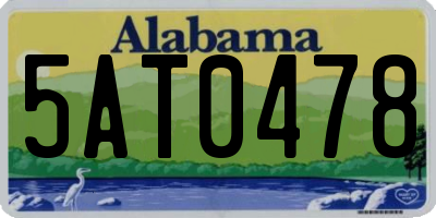 AL license plate 5AT0478