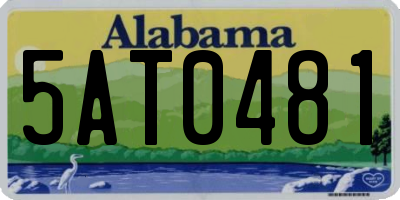 AL license plate 5AT0481