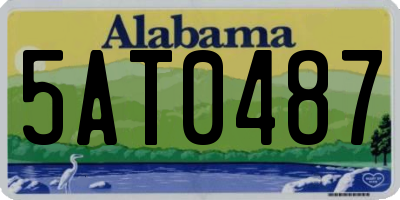 AL license plate 5AT0487