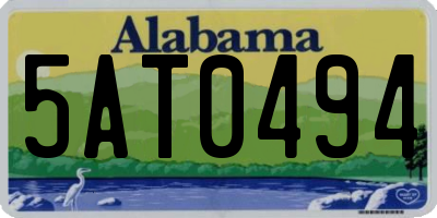 AL license plate 5AT0494
