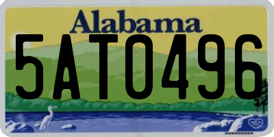 AL license plate 5AT0496