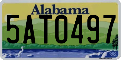 AL license plate 5AT0497
