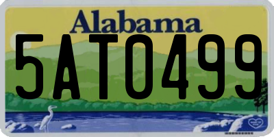 AL license plate 5AT0499