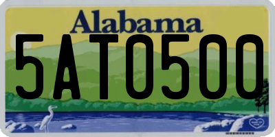 AL license plate 5AT0500