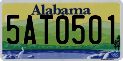 AL license plate 5AT0501
