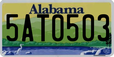 AL license plate 5AT0503