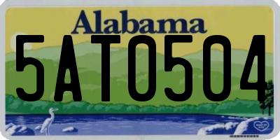 AL license plate 5AT0504