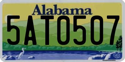 AL license plate 5AT0507