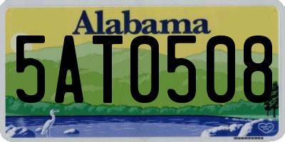 AL license plate 5AT0508
