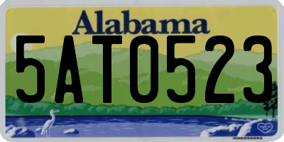 AL license plate 5AT0523