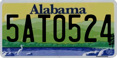 AL license plate 5AT0524