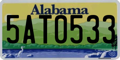 AL license plate 5AT0533