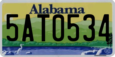 AL license plate 5AT0534