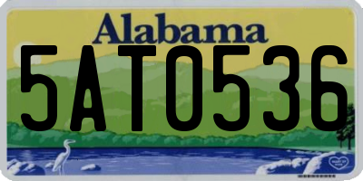 AL license plate 5AT0536