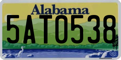 AL license plate 5AT0538