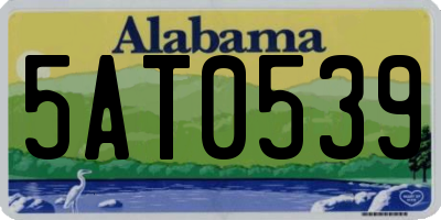 AL license plate 5AT0539