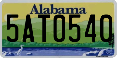 AL license plate 5AT0540