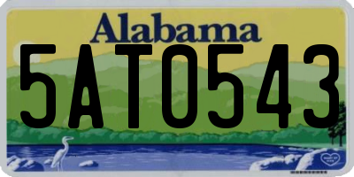 AL license plate 5AT0543
