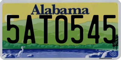 AL license plate 5AT0545