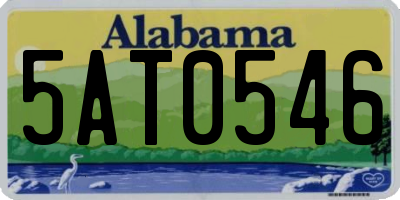 AL license plate 5AT0546