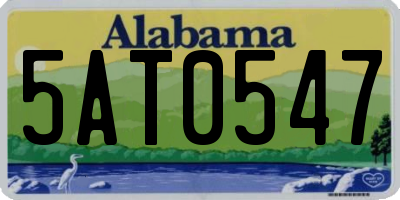 AL license plate 5AT0547