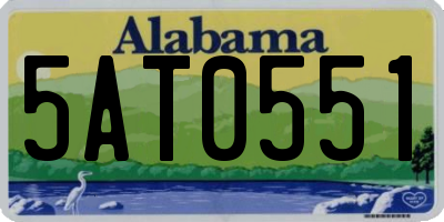 AL license plate 5AT0551