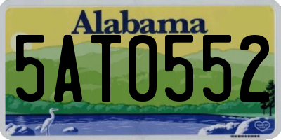 AL license plate 5AT0552