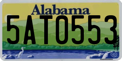 AL license plate 5AT0553