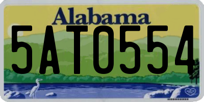 AL license plate 5AT0554