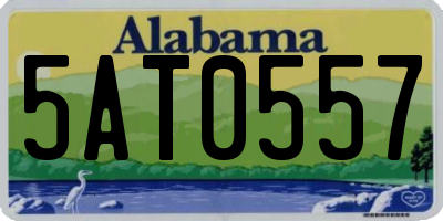 AL license plate 5AT0557