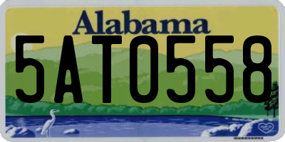 AL license plate 5AT0558