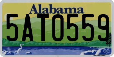 AL license plate 5AT0559