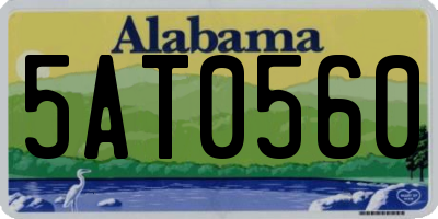 AL license plate 5AT0560