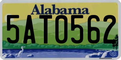 AL license plate 5AT0562