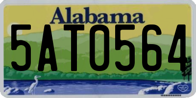 AL license plate 5AT0564