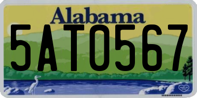 AL license plate 5AT0567